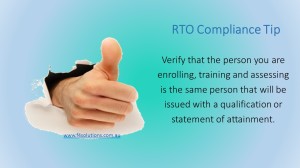 RTO Compliance Tip